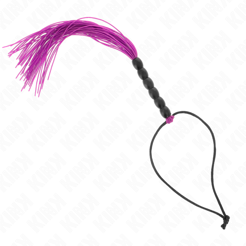 KINK - MINI SILICONE WHIP WITH GRIP 6 BALLS PURPLE 26 CM