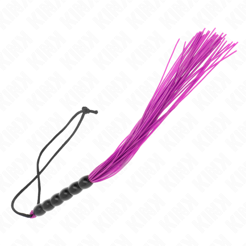 KINK - MINI SILICONE WHIP WITH GRIP 6 BALLS PURPLE 26 CM