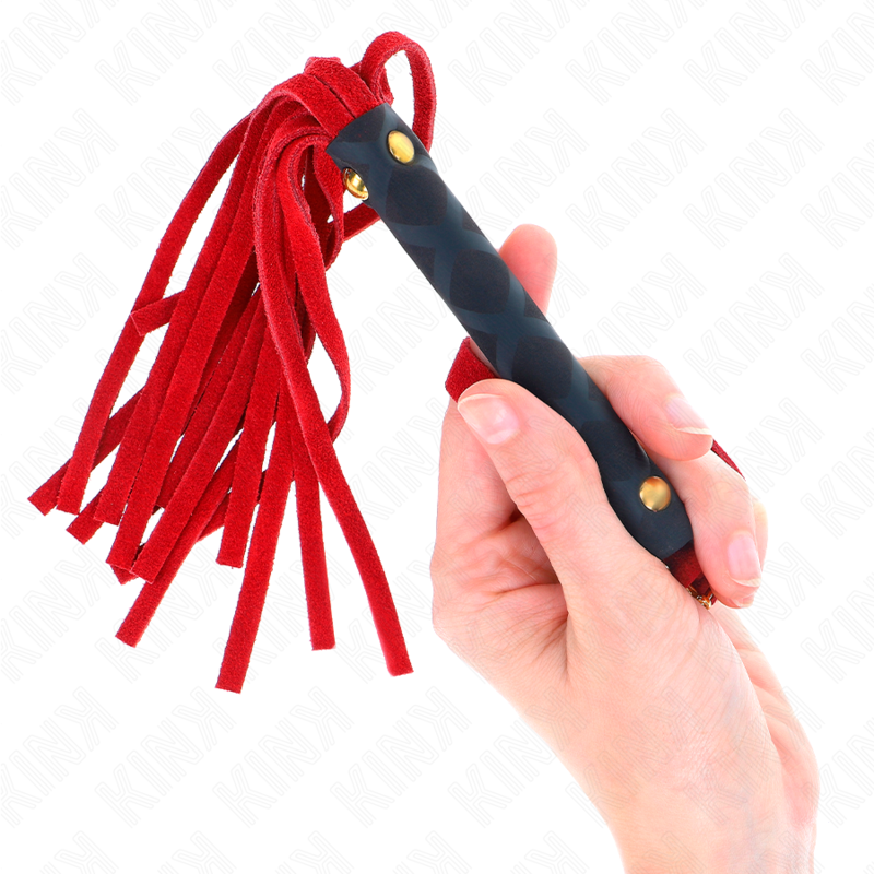 KINK - 30 CM RED SUEDE LEATHER MINI WHIP