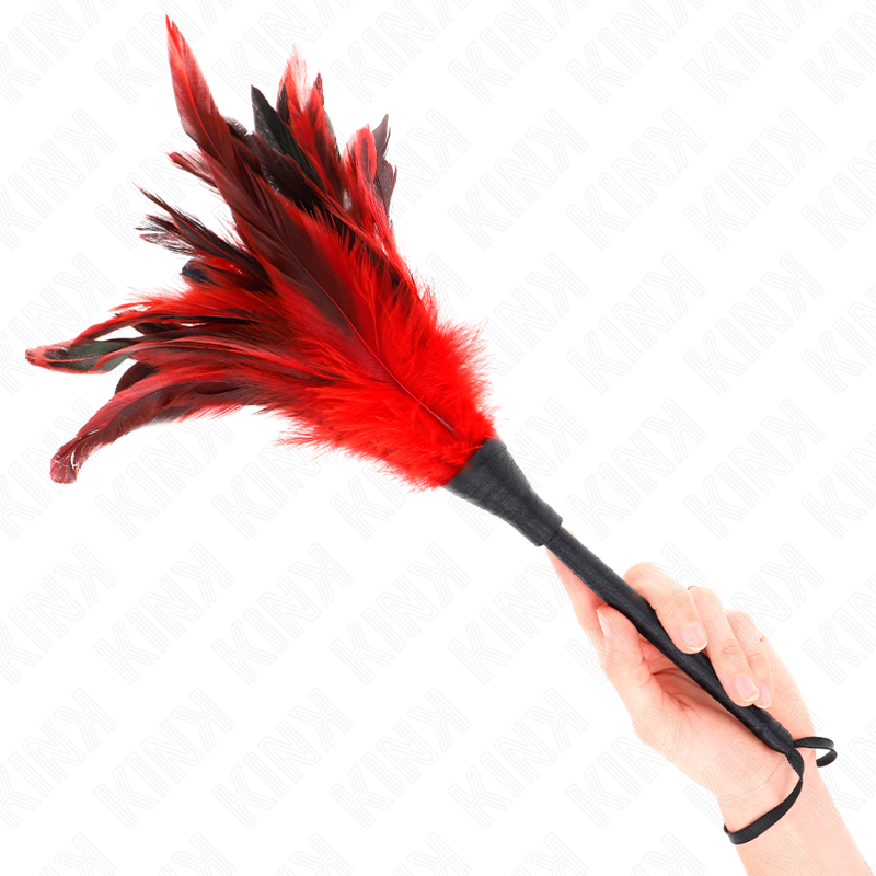 KINK - RED MAID'S HORN TICKLE CHICKEN FEATHERS 36 CM