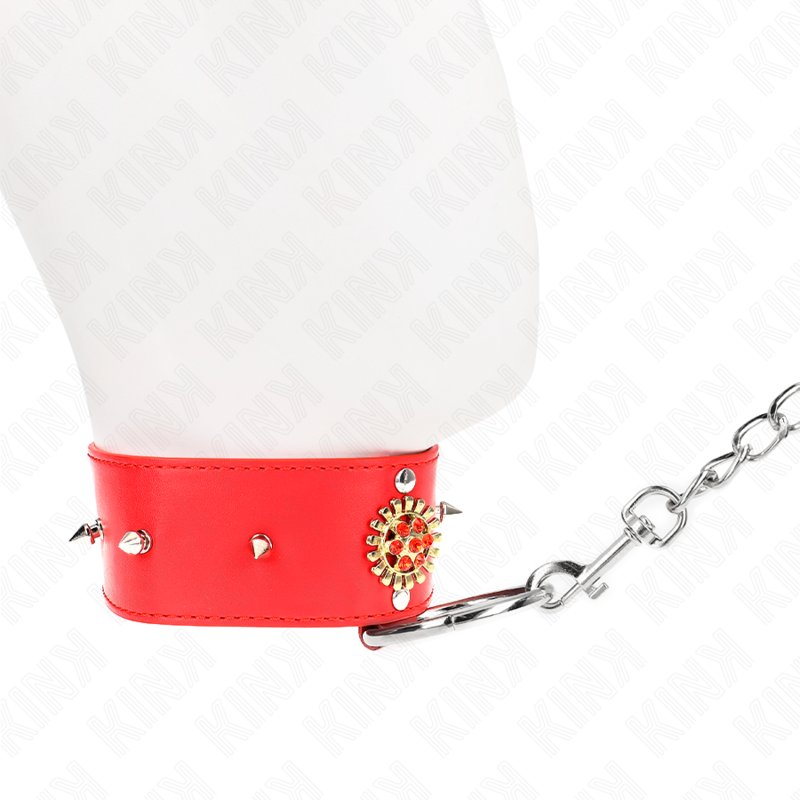 KINK - 65CM RED DIAMOND NECK LEASH COLLAR ADJUSTABLE 35-51CM X 7CM