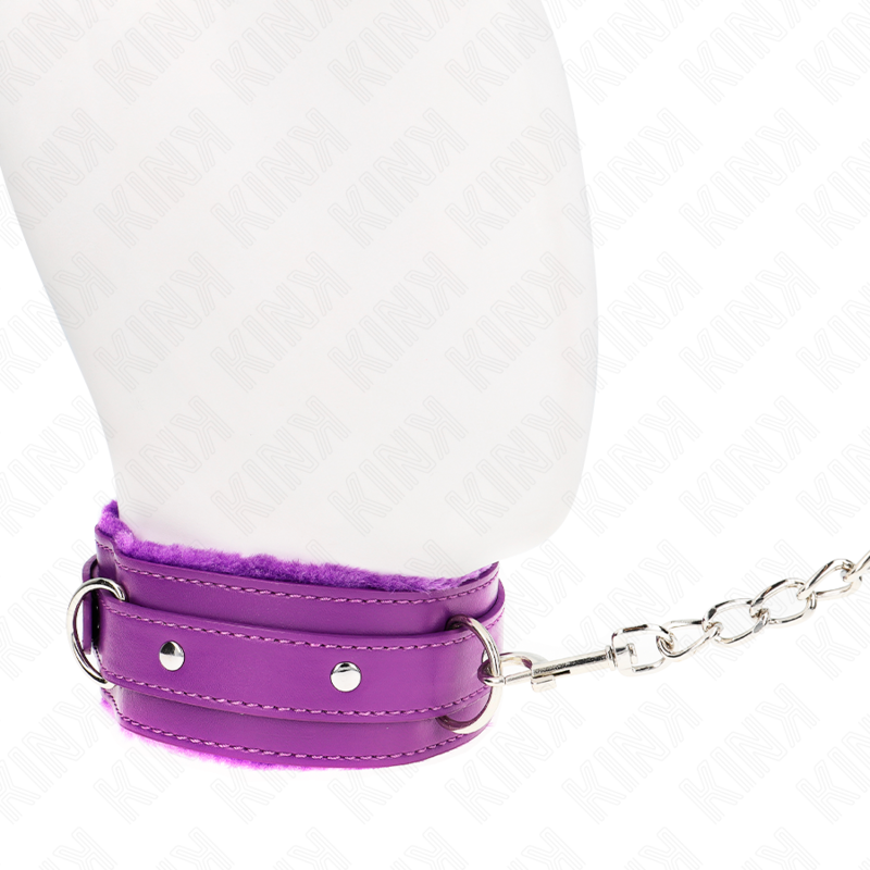 KINK - 65 CM PURPLE COLLAR WITH LEASH WITH RESTRAINTS ADJUSTABLE 36-42 CM X 5.5 CM