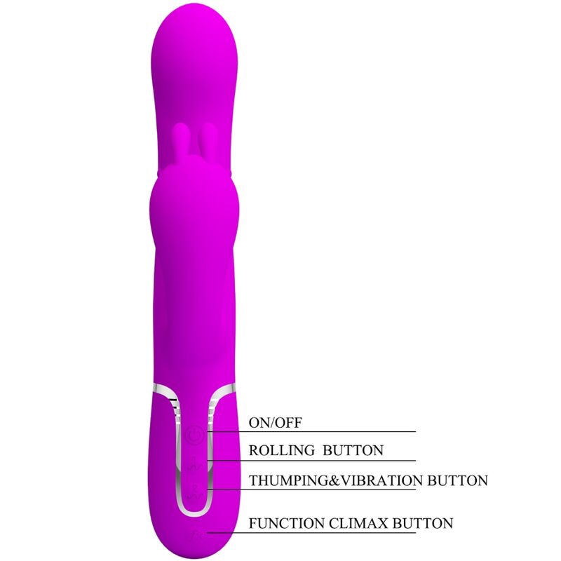 PRETTY LOVE - CAMMY TRIPLE MULTIFUNCTIONAL VIBRATOR 4 IN 1 PINK