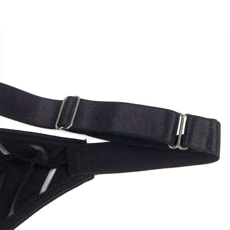 SUBBLIME - 954154 BODYSUIT WITH BLACK GARTER BELT L/XL