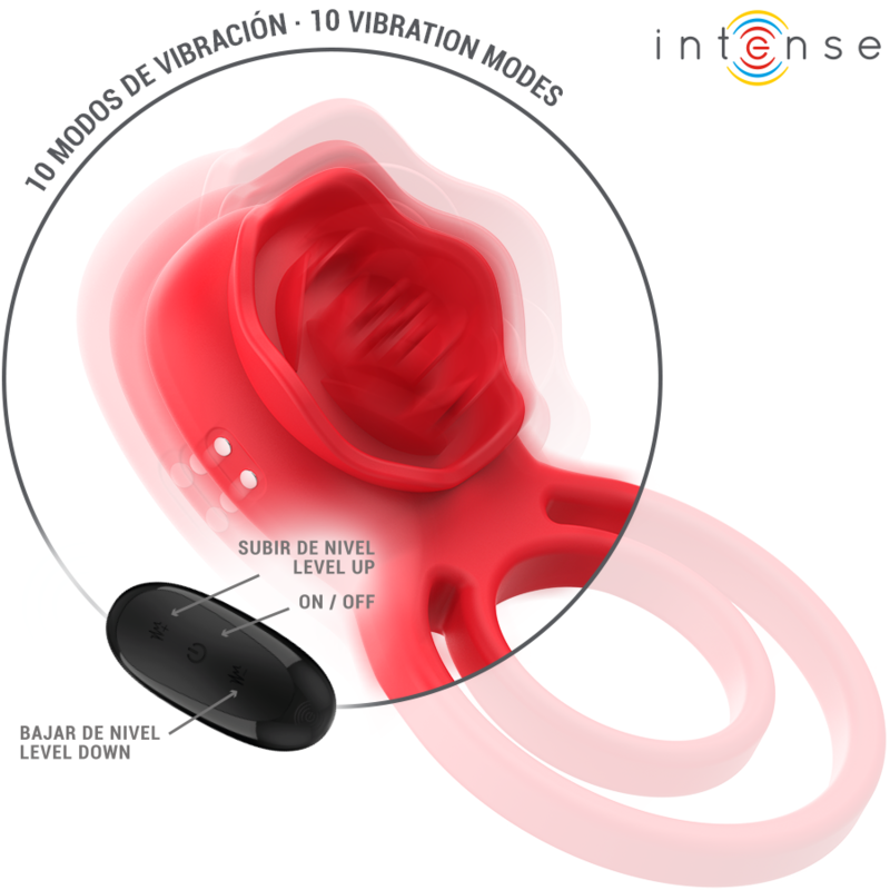INTENSE - GAIL PINK STIMULATING 10 VIBRATIONS RED REMOTE CONTROL