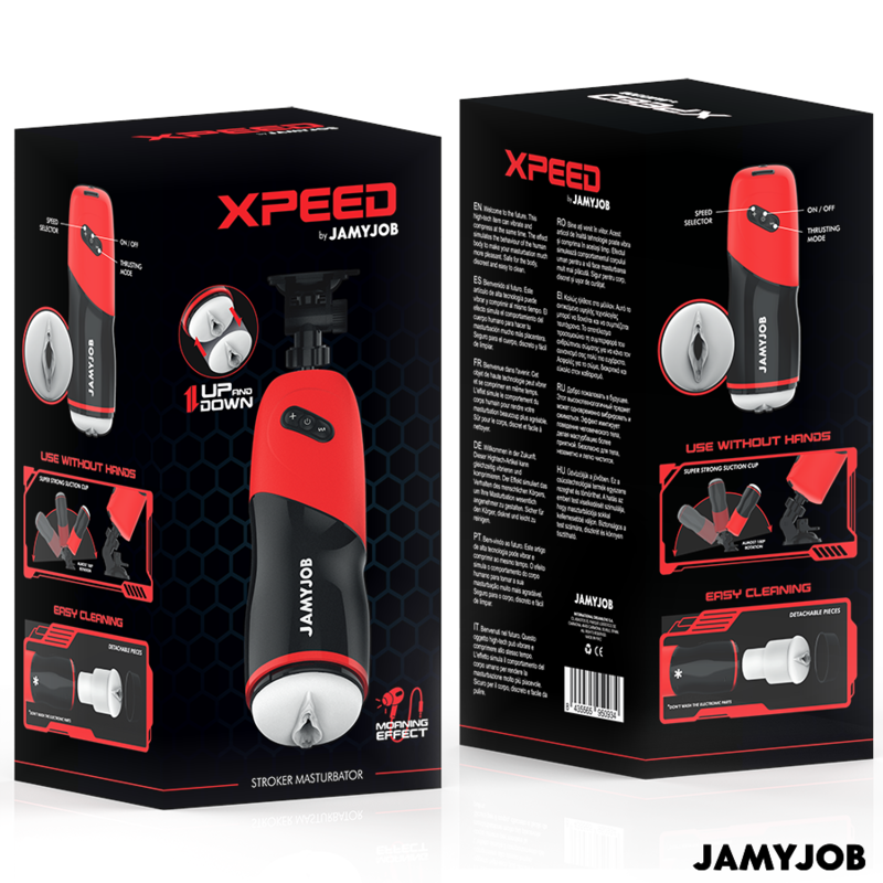 JAMYJOB - XPEED AUTOMATIC VAGINA MASTURBATOR 5 THRUST MODES AND SOUND EFFECT