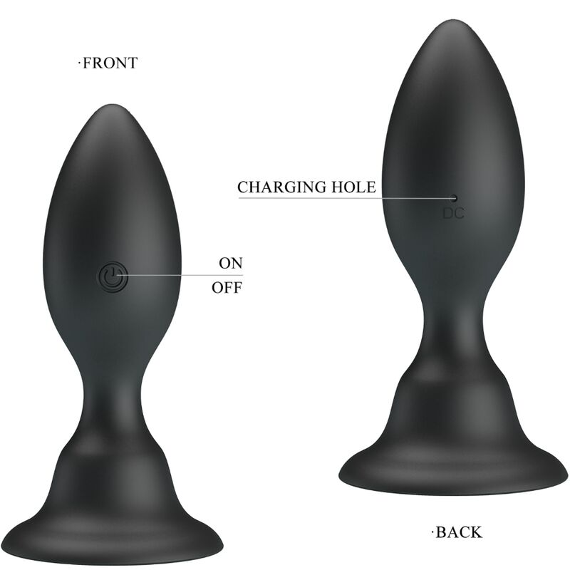 PRETTY LOVE - BLACK VIBRATOR ANAL PLUG