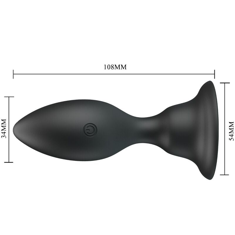 PRETTY LOVE - BLACK VIBRATOR ANAL PLUG