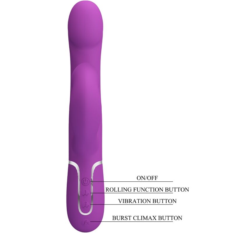 PRETTY LOVE - 4-IN-1 MULTIFUNCTIONAL VIBRATOR & STIMULATOR PURPLE