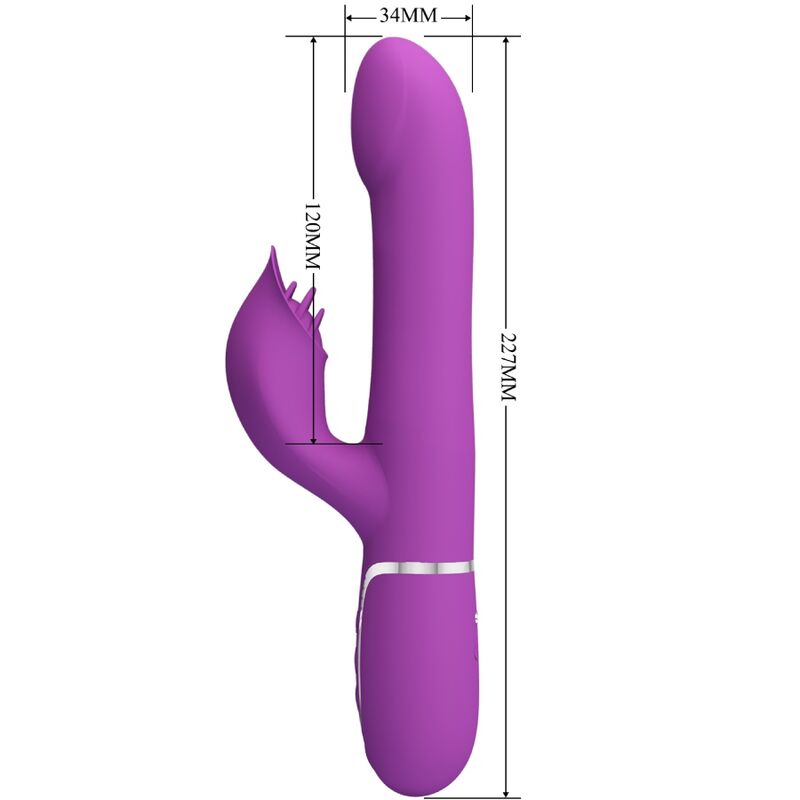 PRETTY LOVE - 4-IN-1 MULTIFUNCTIONAL VIBRATOR & STIMULATOR PURPLE