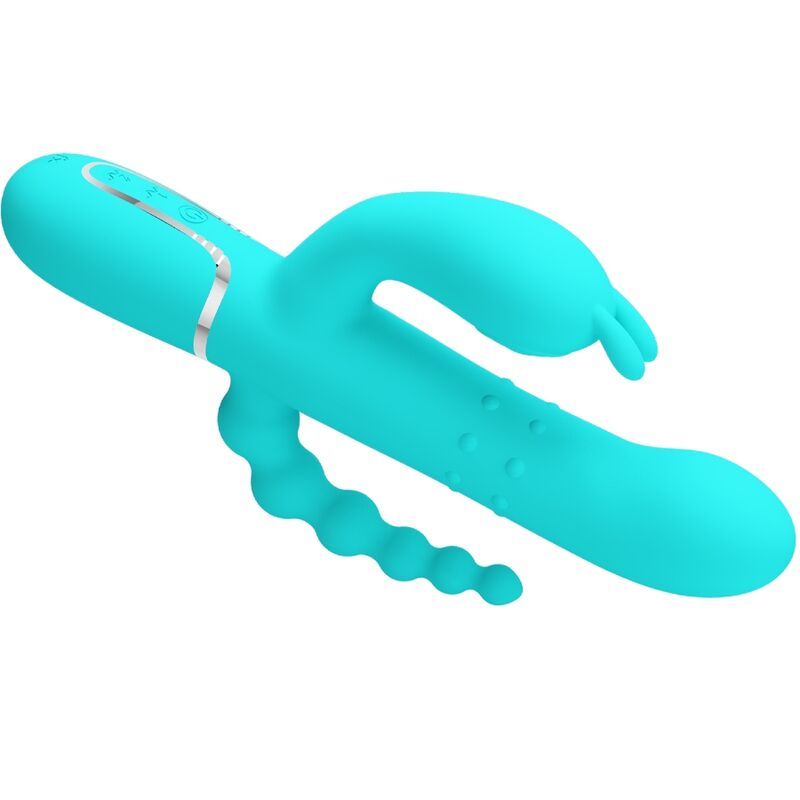 PRETTY LOVE - CAMMY TRIPLE RABBIT VIBRATOR MULTIFUNCTION 4 IN 1 BLUE
