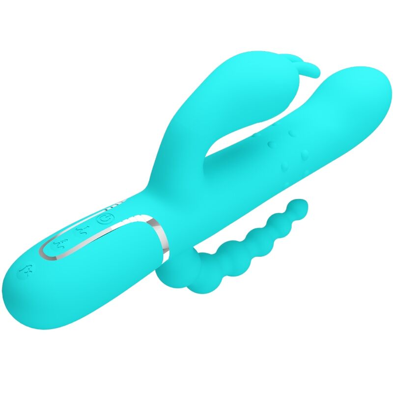PRETTY LOVE - CAMMY TRIPLE RABBIT VIBRATOR MULTIFUNCTION 4 IN 1 BLUE