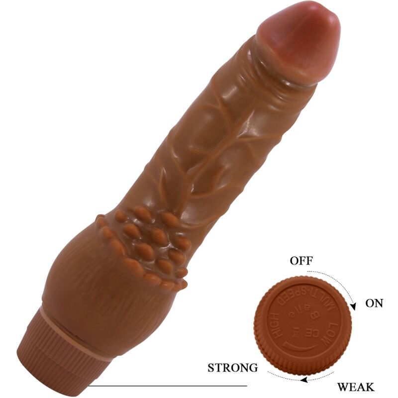 DANCE - BARBARA REALISTIC VIBRATOR 19.5 CM MULATO