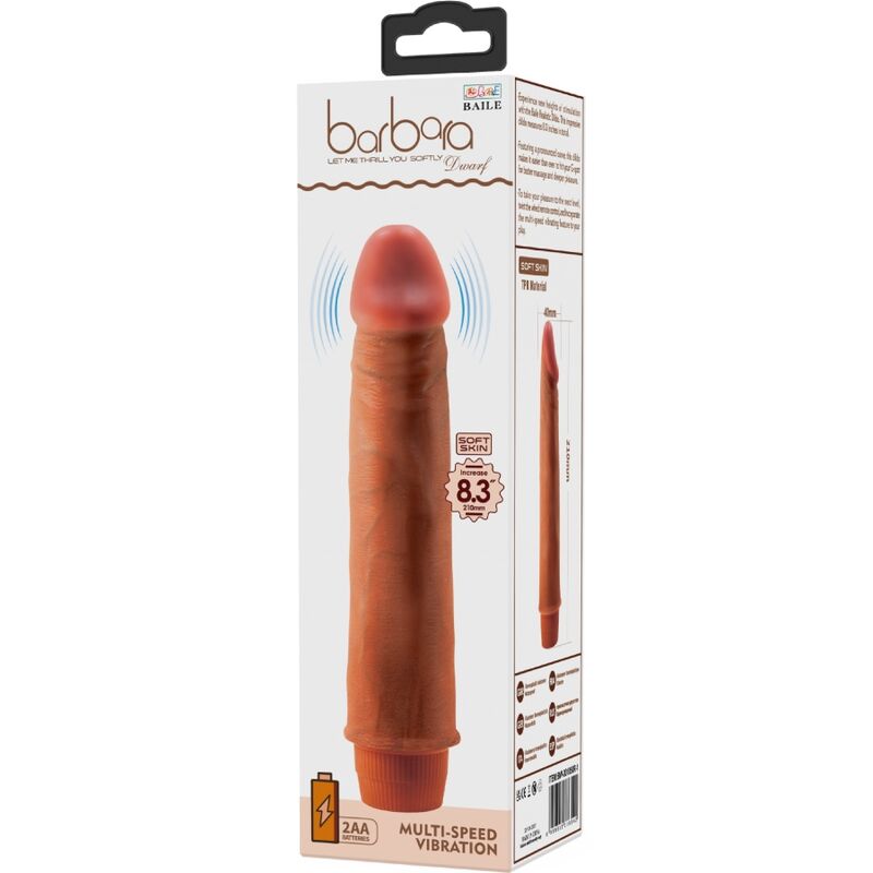 DANCE - DWARF REALISTIC VIBRATOR 21 CM MULATO