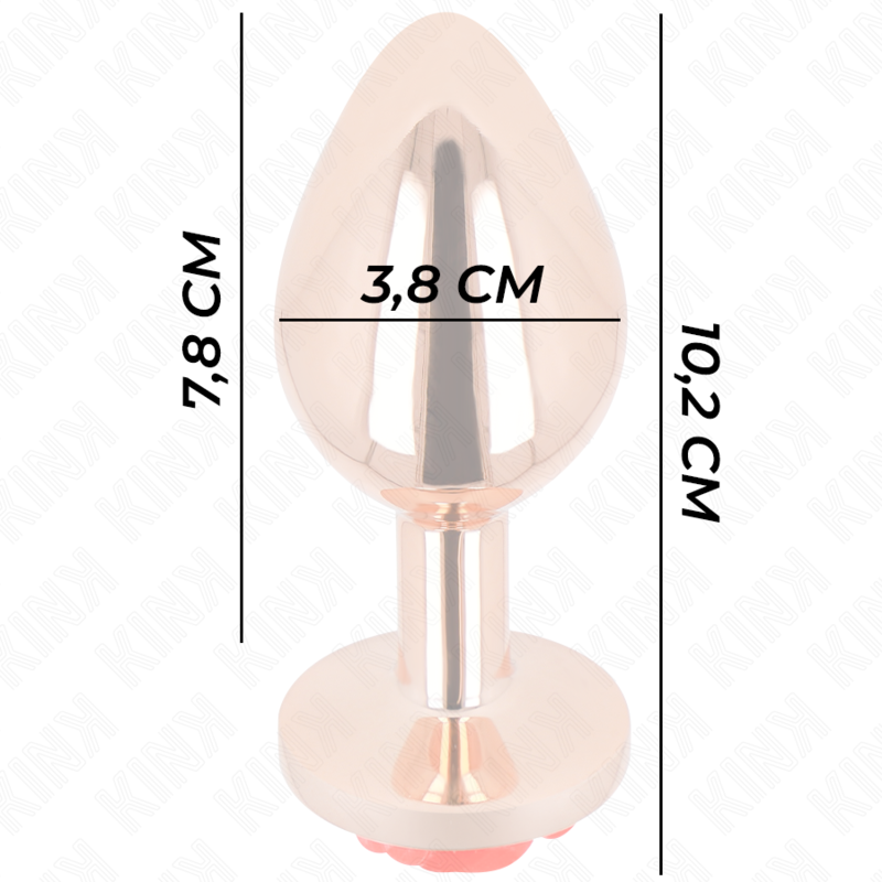 KINK - ROSE GOLD ANAL PLUG RED ROSE L