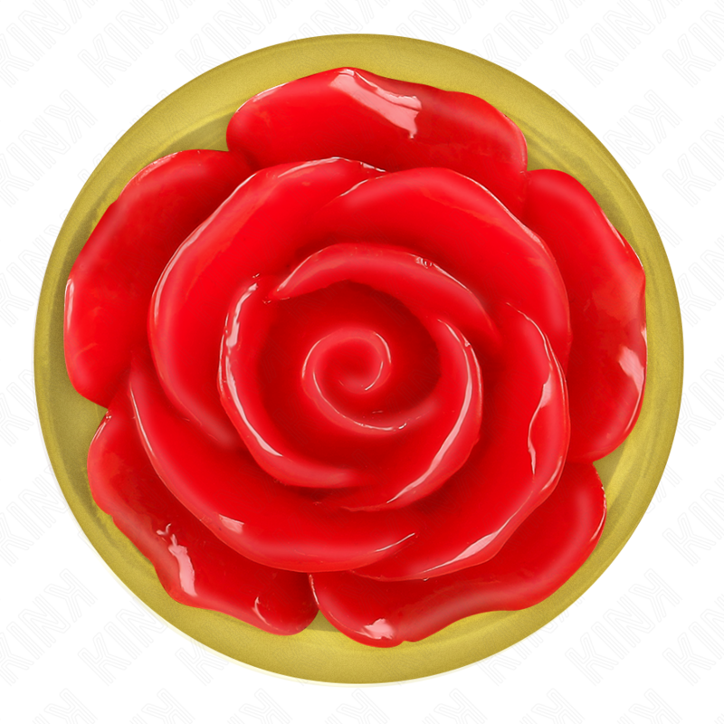KINK - GOLD ANAL PLUG RED ROSE SIZE M