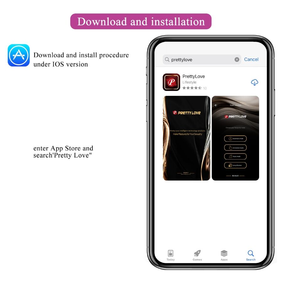 PRETTY LOVE - LEVIATHAN APP-CONTROLLED VIBRATOR PURPLE