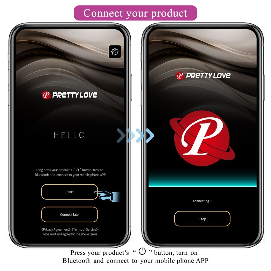 PRETTY LOVE - LEVIATHAN APP-CONTROLLED VIBRATOR PURPLE