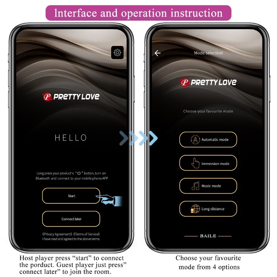 PRETTY LOVE - LEVIATHAN APP-CONTROLLED VIBRATOR PURPLE