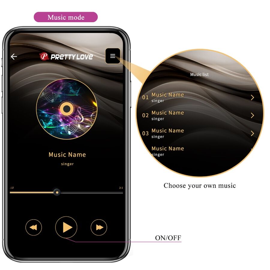 PRETTY LOVE - LEVIATHAN APP-CONTROLLED VIBRATOR PURPLE