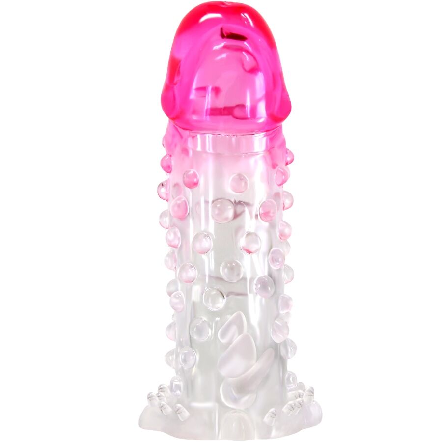 PRETTY LOVE - WILFORD REALISTIC ENLARGEMENT SHEATH WITH EMBOSSED PINK PENIS