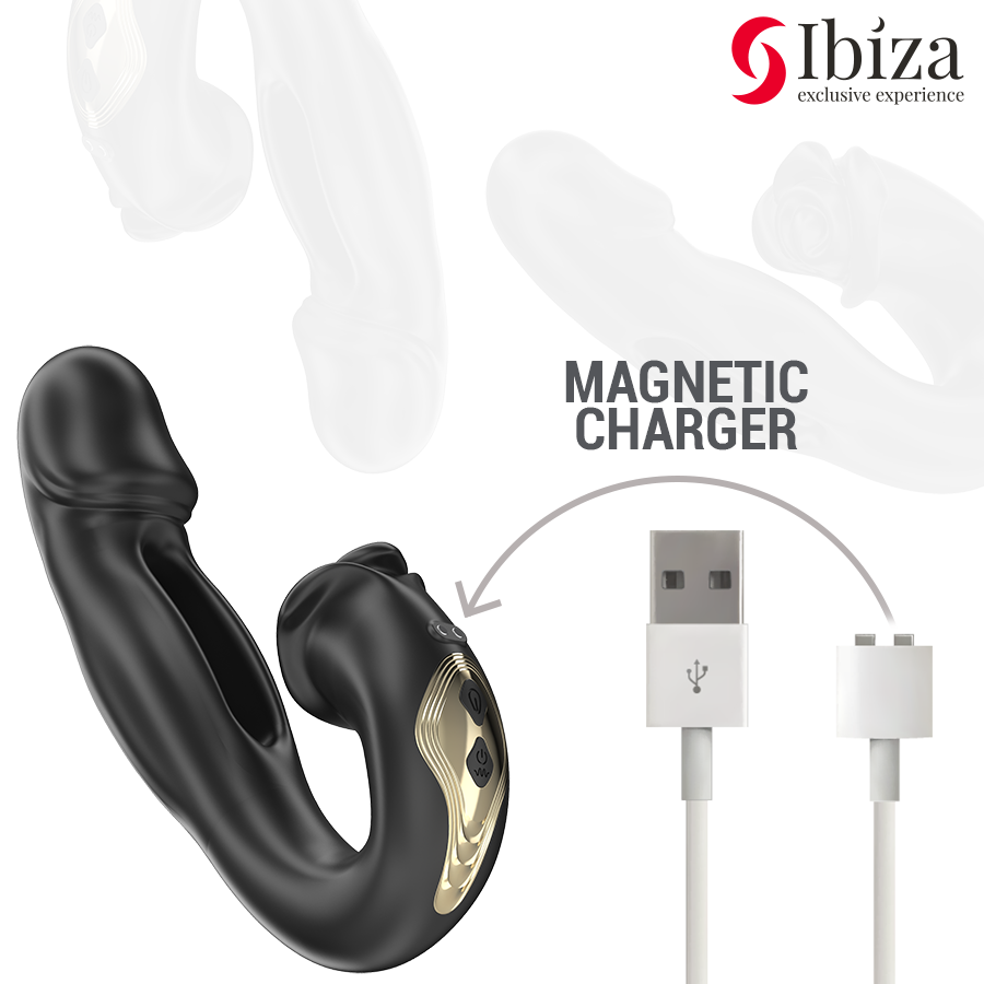 IBIZA - ROSE VIBRADOR EFECTO OSCILANTE Y ESTIMULADOR CLÍTORIS