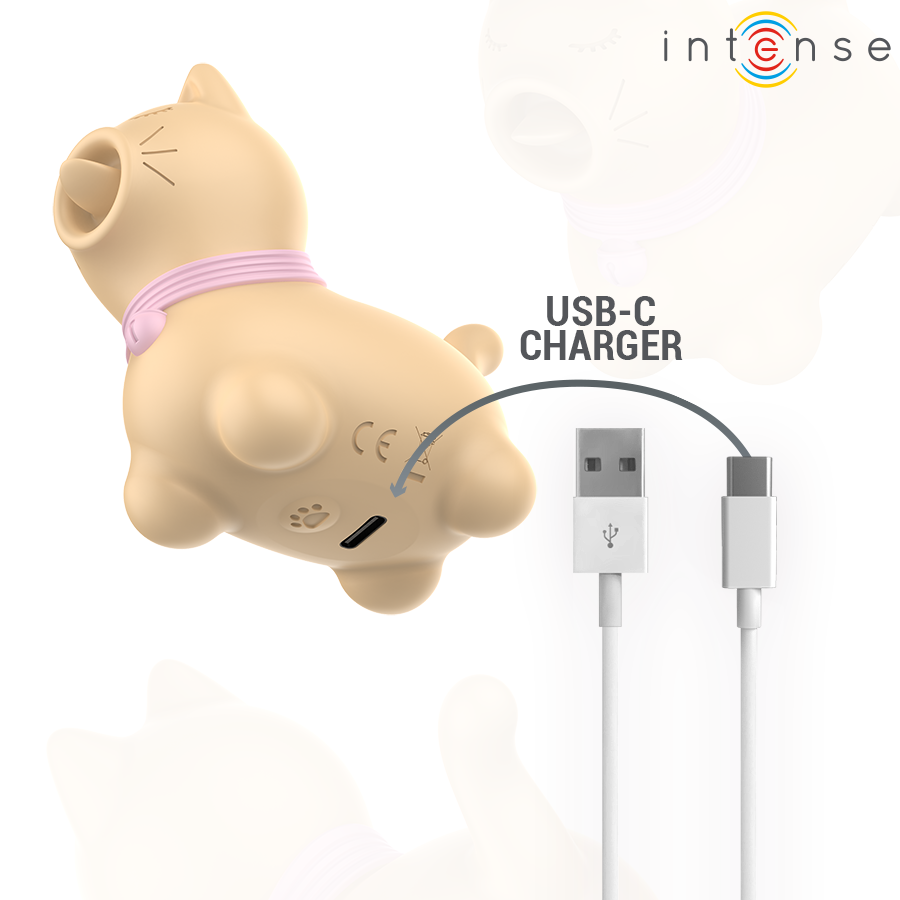 INTENSE - ESTIMULADOR PUPPY LENGUA ROTADORA 360º PARA CLÍTORIS AMARILLO