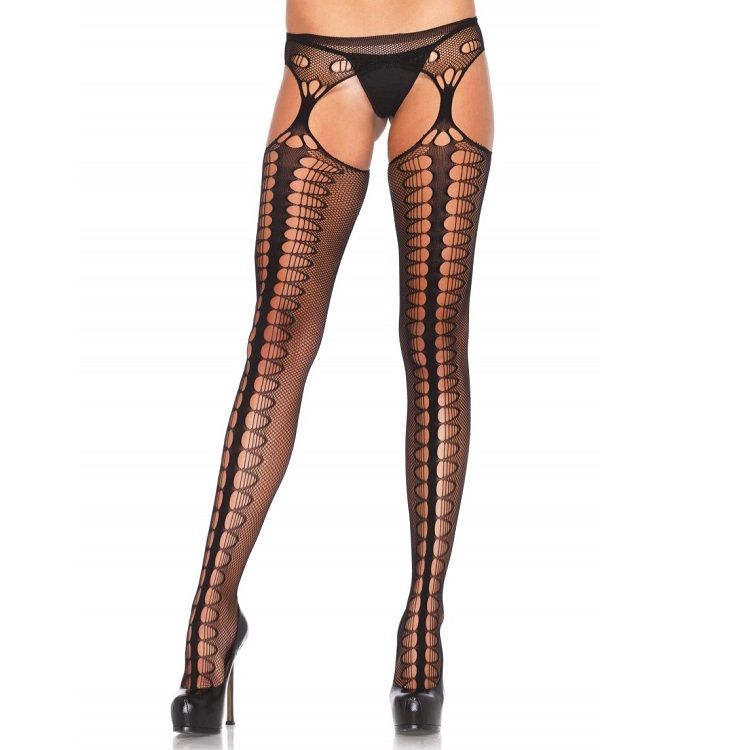 LEG AVENUE - BAS JARRETELLES NOIRS EXCLUSIFS