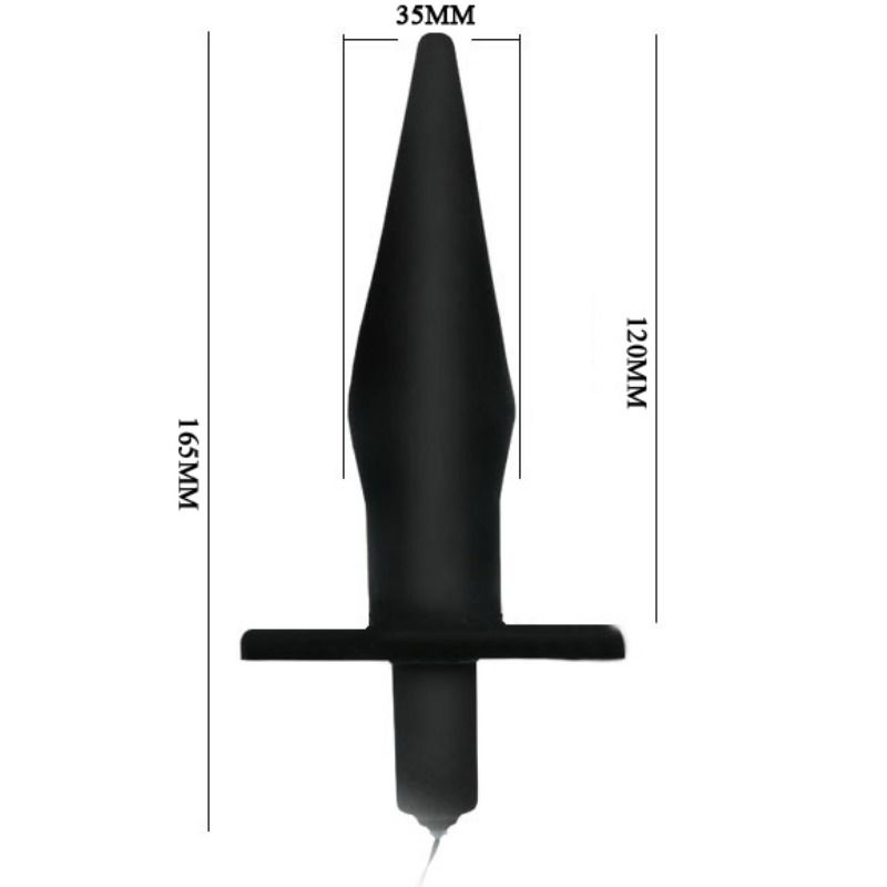 DANCE - BLACK VIBRATING ANAL BUTT PLUG