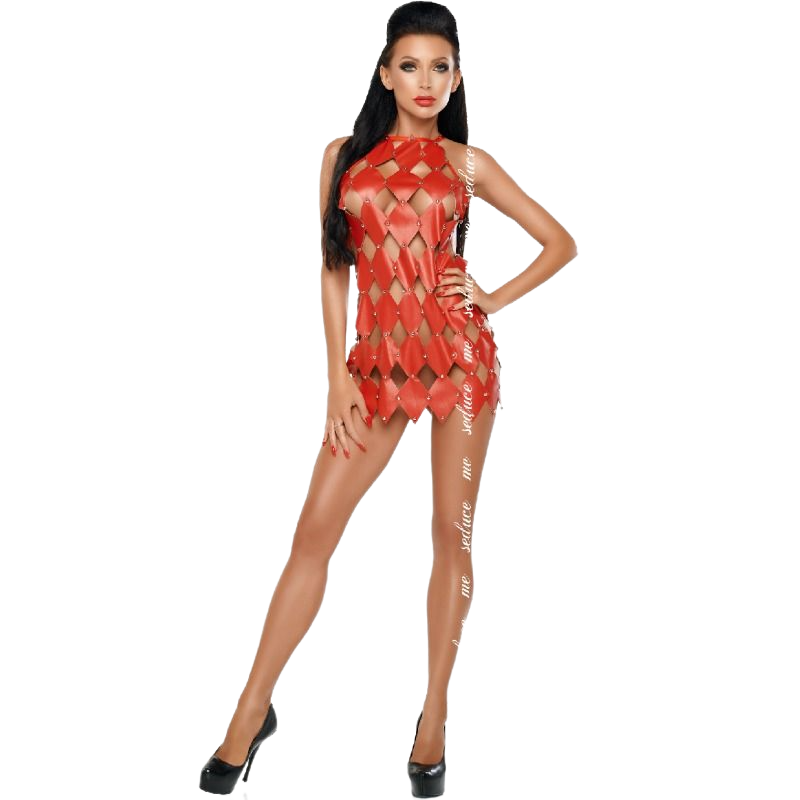 ME-SEDUCE - ROBE DOS NUL ROUGE GWEN S/M