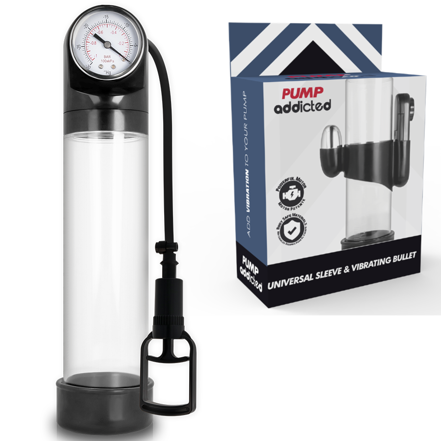 PUMP ADDICTED - RX9 TRANSPARENT ERECTION PUMP WITH VIBRATOR
