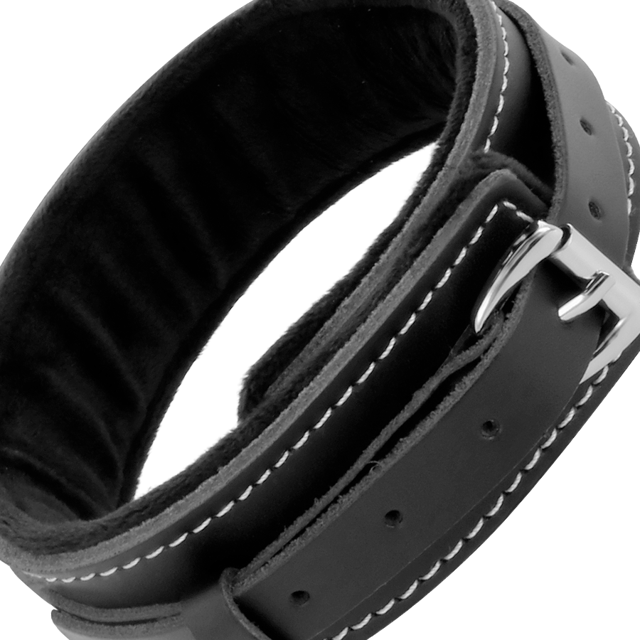 DARKNESS - HIGH QUALITY LEATHER COLLAR WITH STRAP