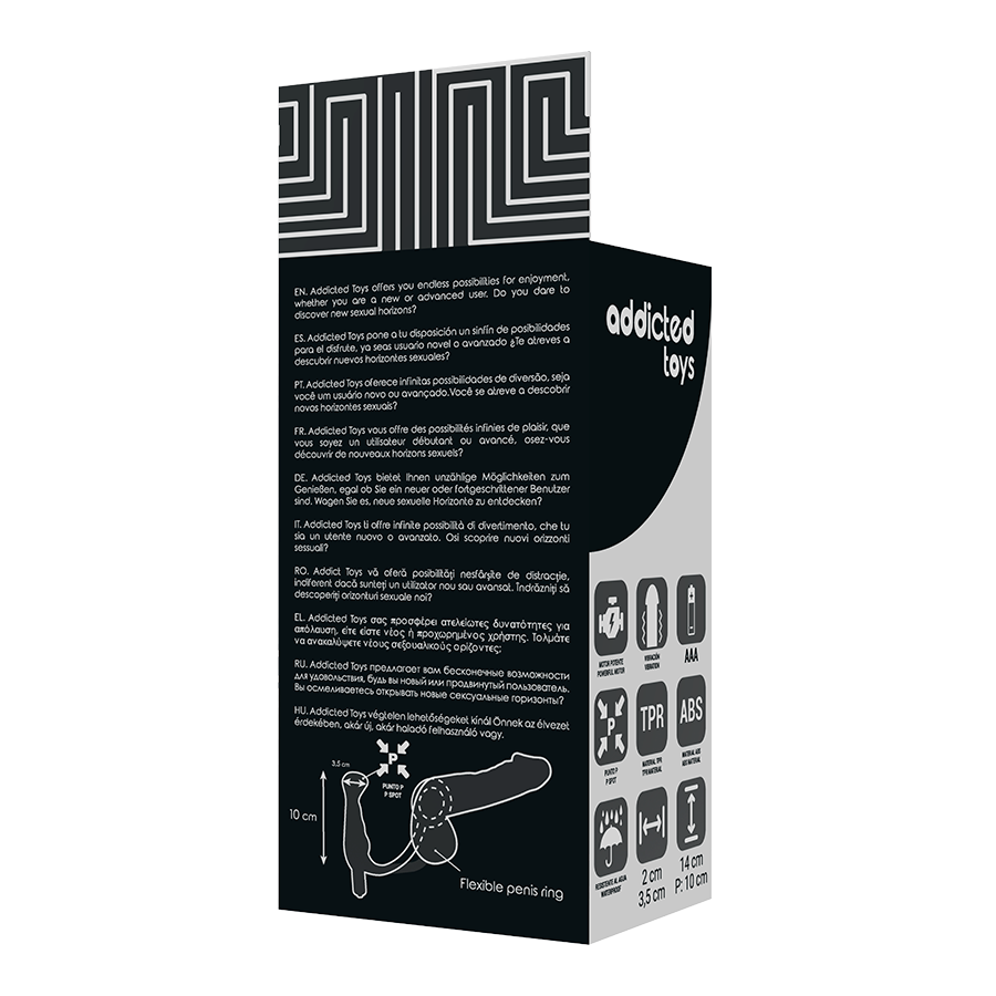ADDICTED TOYS - VIBRATEUR PROSTATIQUE NOIR 10 CM