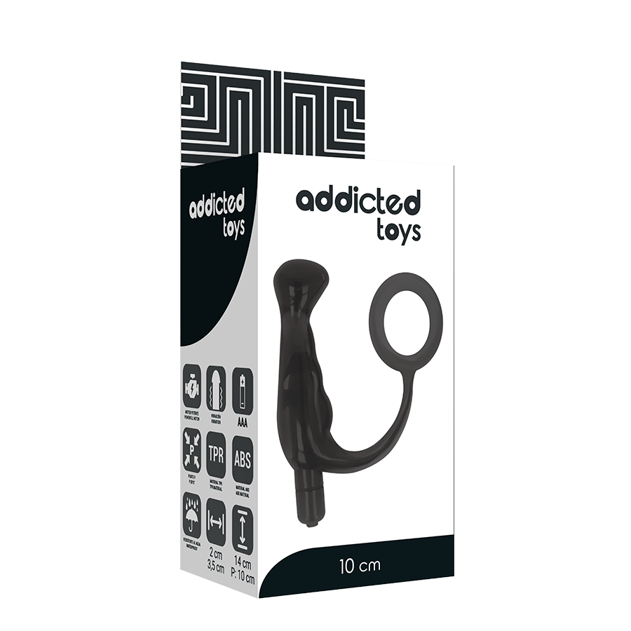 ADDICTED TOYS - VIBRATEUR PROSTATIQUE NOIR 10 CM
