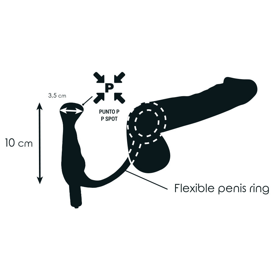 ADDICTED TOYS - VIBRATEUR PROSTATIQUE NOIR 10 CM