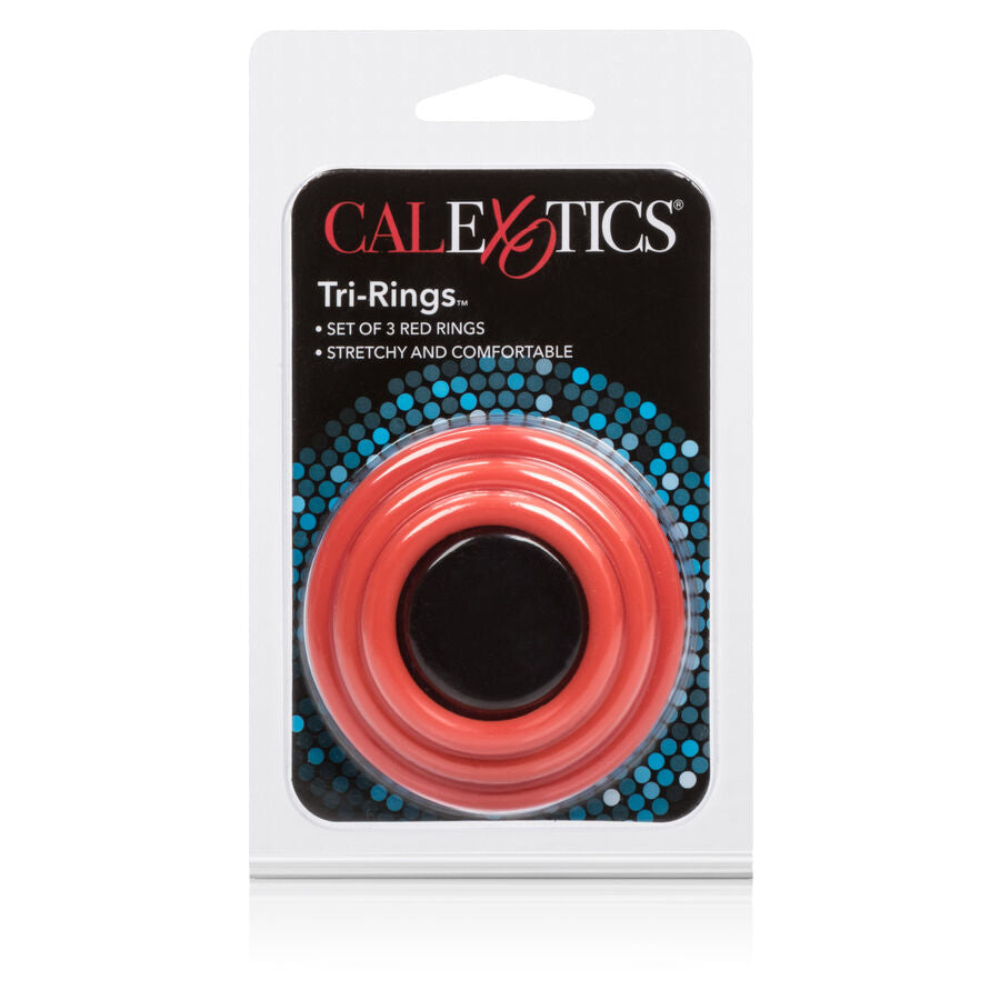 CALEXOTICS - RED ERECTION THREE RINGS SET