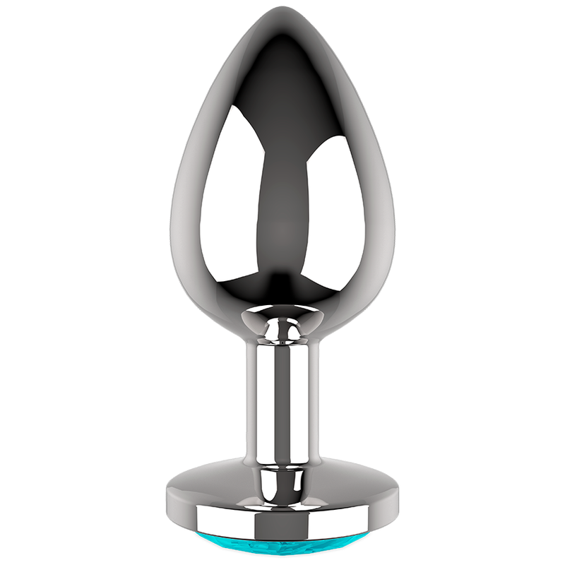 COQUETTE CHIC DESIRE - METAL ANAL PLUG SIZE L BLUE CRYSTAL 4 X 9CM