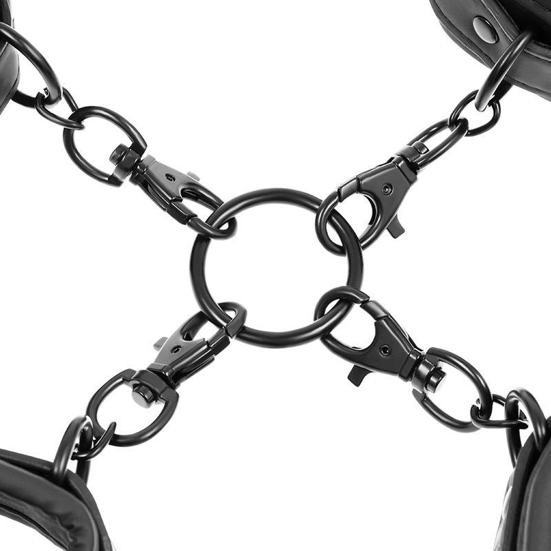 FETISH SUBMISSIVE - HANDS AND ANKLE CUFFS SET WITH NOPRENE LINING