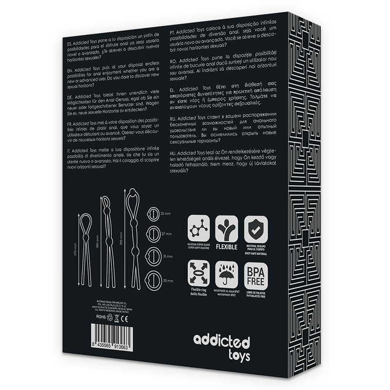 ADDICTED TOYS - KIT OF 7 FLEXIBLE SILICONE RINGS