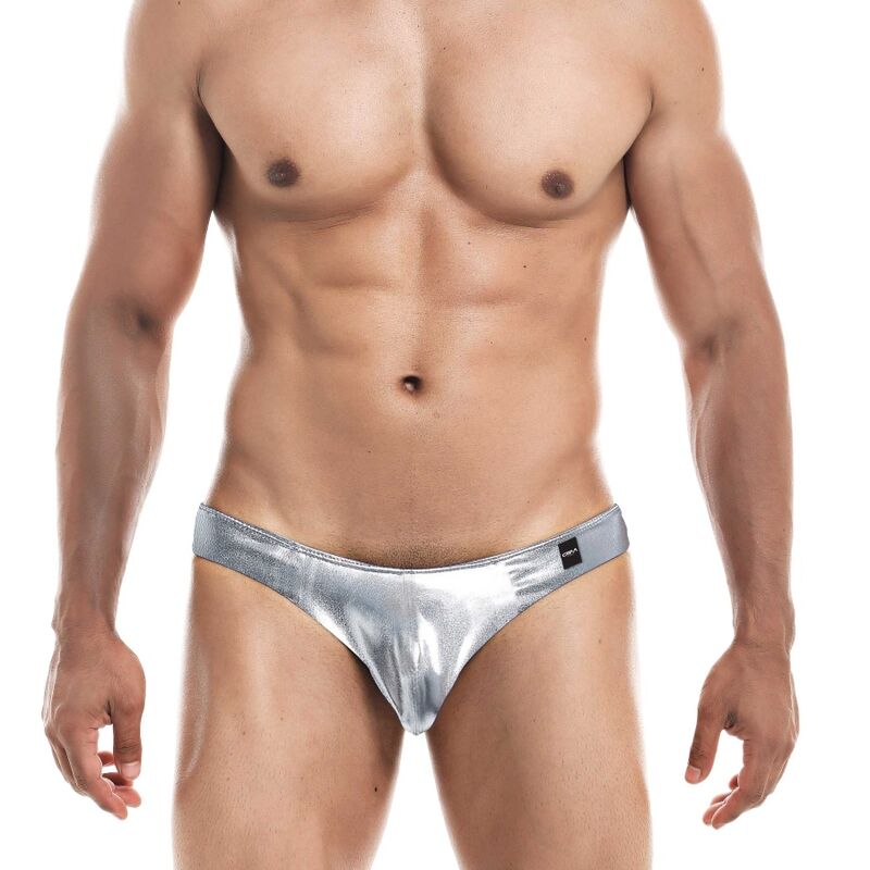 CUT4MEN - SLIP TAILLE BASSE ARGENT XL
