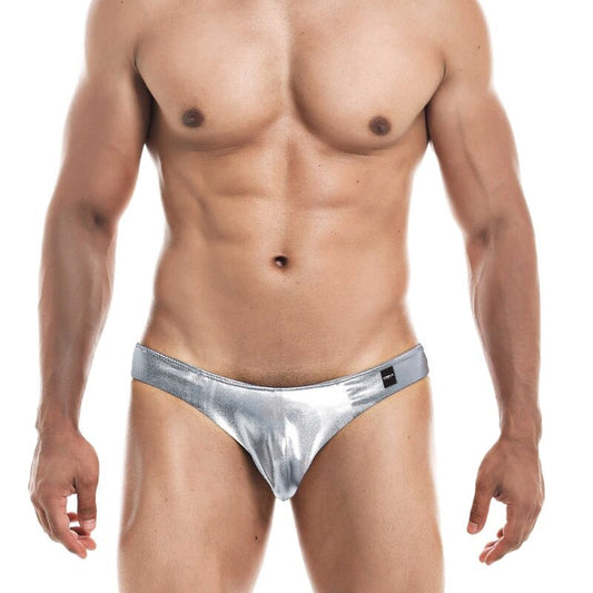 CUT4MEN - SLIP TAILLE BASSE ARGENT XL