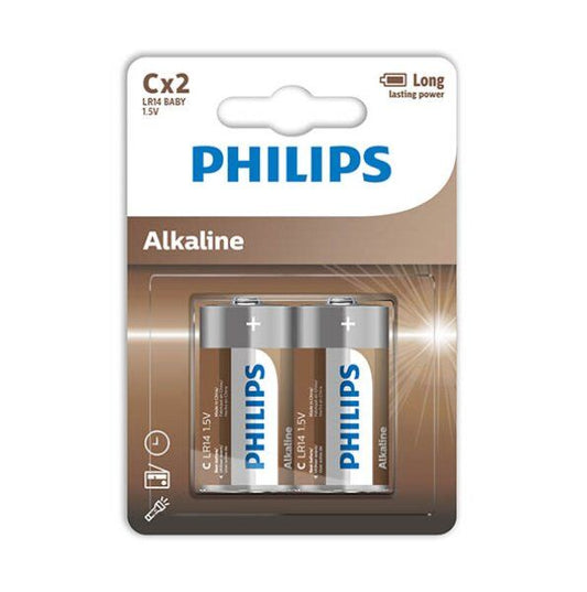 PHILIPS - PILE ALCALINE C LR14 BLISTER*2