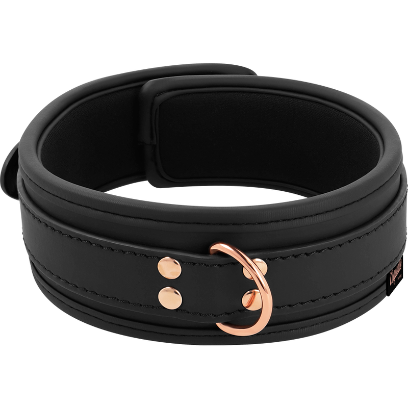 COQUETTE CHIC DESIRE - FANTASY VEGAN LEATHER NECKLACE WITH STRAP AND NEOPRENE LINING