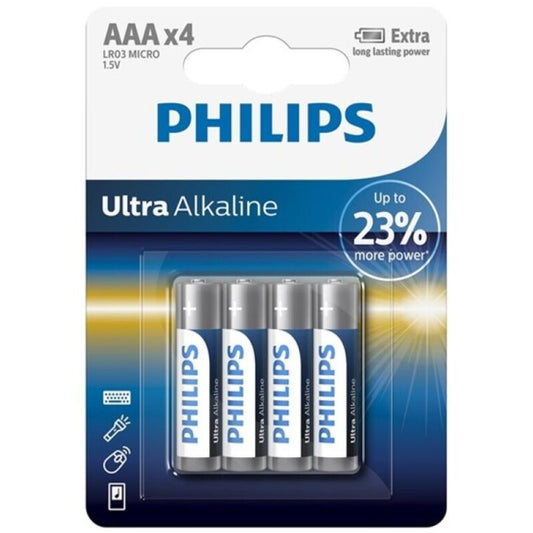 PHILIPS - PILE ULTRA ALCALINE AAA LR03 BLISTER*4