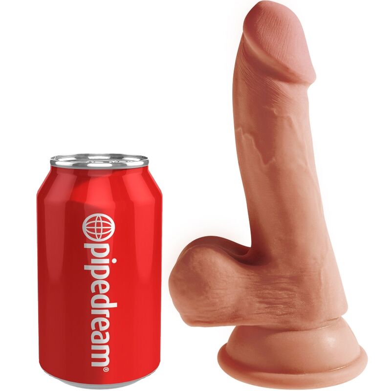 KING COCK - PLUS GODE 3D AVEC TESTICULES 17 CM