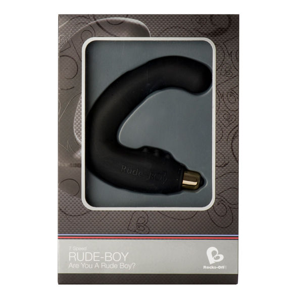 ROCKS-OFF - MASSEUR POINT G POUR HOMME RUDE-BOY 7V NOIR 