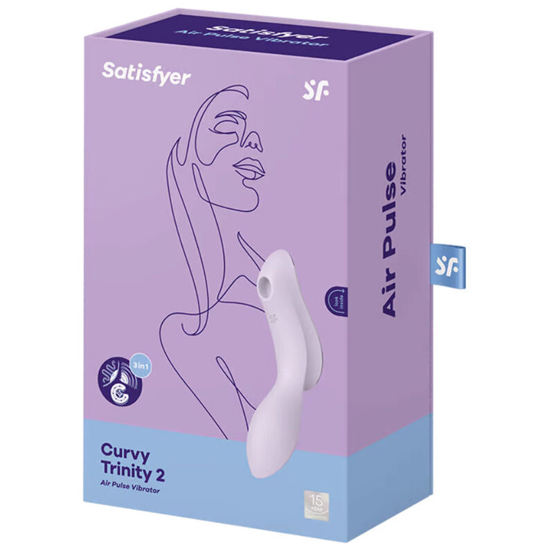 SATISFYER - CURVY TRINITY 2 BLACK STIMULATOR AND VIBRATOR