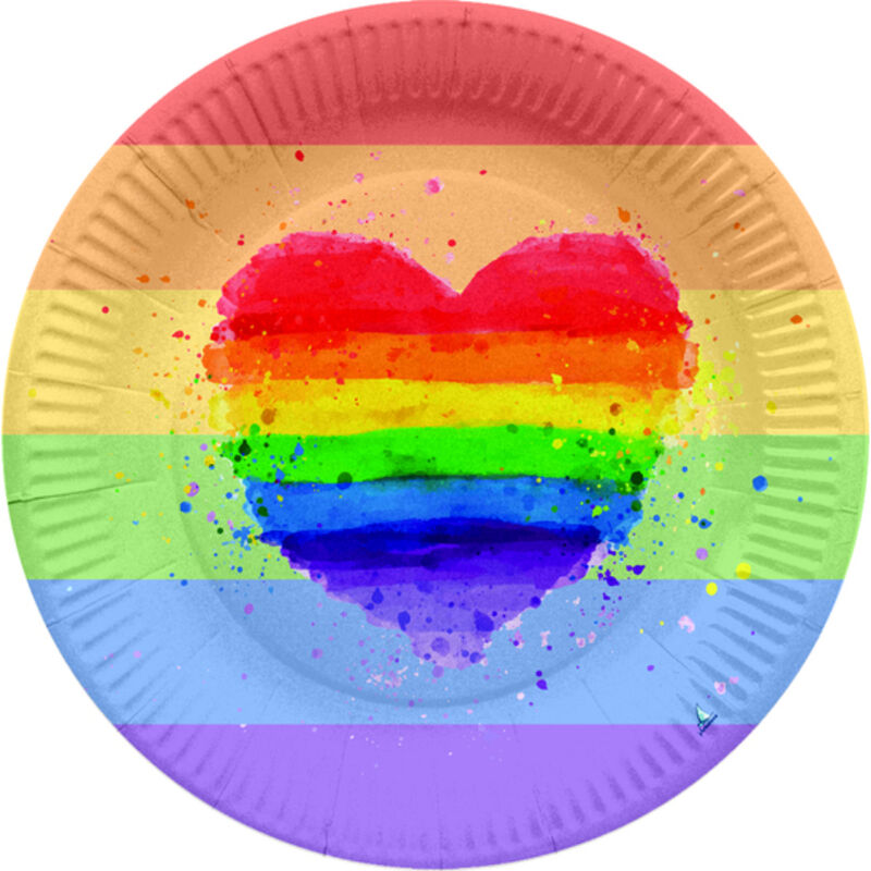 PRIDE - LOT DE 8 PLAQUES DRAPEAU LGBT