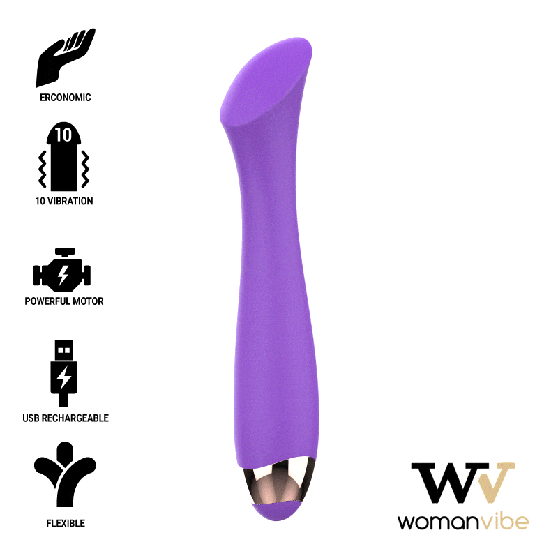 WOMANVIBE - MANDY RECHARGEABLE SILICONE "K" SPOT VIBRATOR