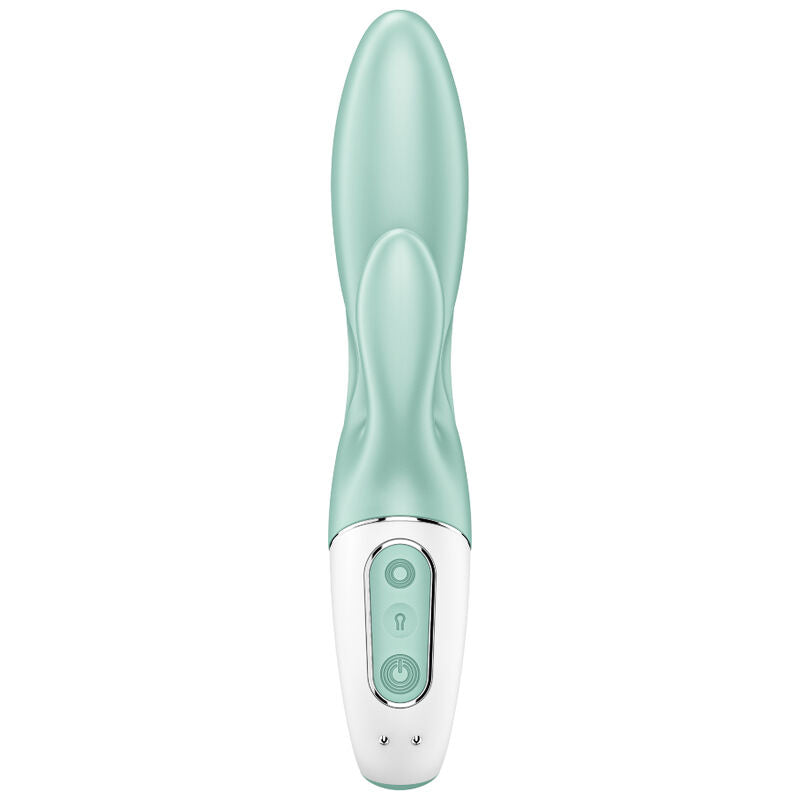 SATISFYER - AIR PUMP BUNNY 5+ VIBRATOR RABBIT INFLABLE APP GREEN